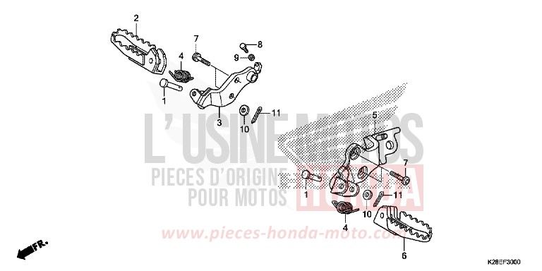 MARCHE de CRF125F "Petites Roues" EXTREME RED (R292) 2024